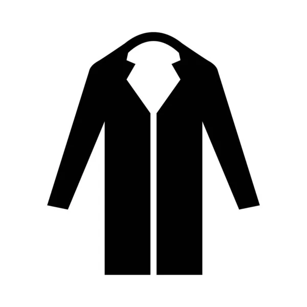 Icona Glyph Vettoriale Cappotto Lungo Uso Personale Commerciale — Vettoriale Stock