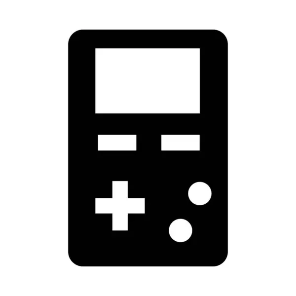ゲームコンソール 個人用および商用用のベクターグリフアイコン — ストックベクタ