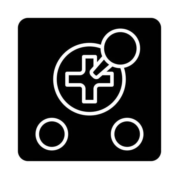 Joystick Vector Glyph Icon Para Uso Personal Comercial — Archivo Imágenes Vectoriales