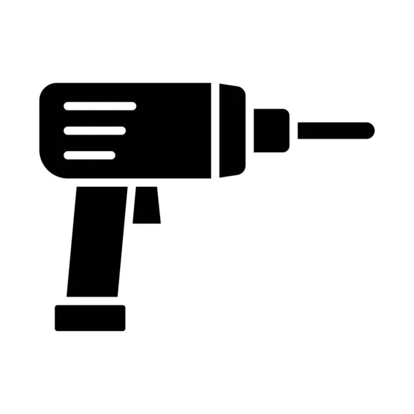 Hammer Drill Vector Glyph Icon Für Den Persönlichen Und Kommerziellen — Stockvektor