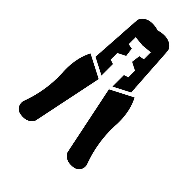 Crimping Vector Glyph Icon Für Den Persönlichen Und Kommerziellen Gebrauch — Stockvektor
