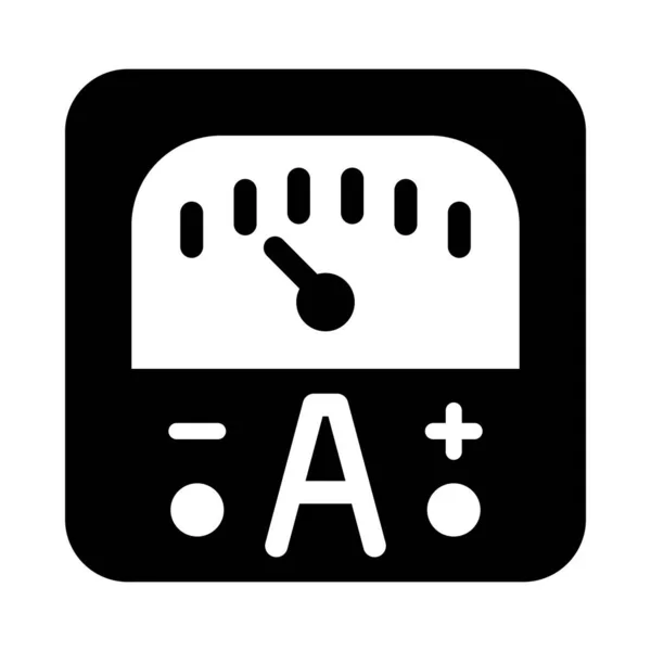 Icône Vectorielle Glyphe Ampèremètre Pour Usage Personnel Commercial — Image vectorielle