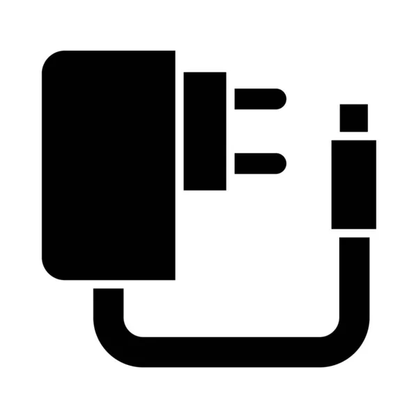 Adapter Vector Glyph Icon Voor Persoonlijk Commercieel Gebruik — Stockvector
