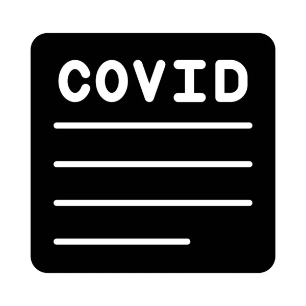 Covid Report Vector Glyph Ikona Pro Osobní Komerční Použití — Stockový vektor