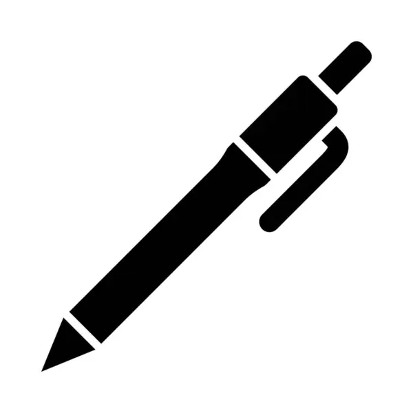Pen Vector Glyph Ikon Személyes Kereskedelmi Használatra — Stock Vector
