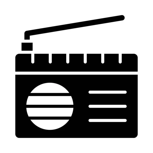 Kişisel Ticari Kullanım Için Radyo Vektörü Glyph Simgesi — Stok Vektör