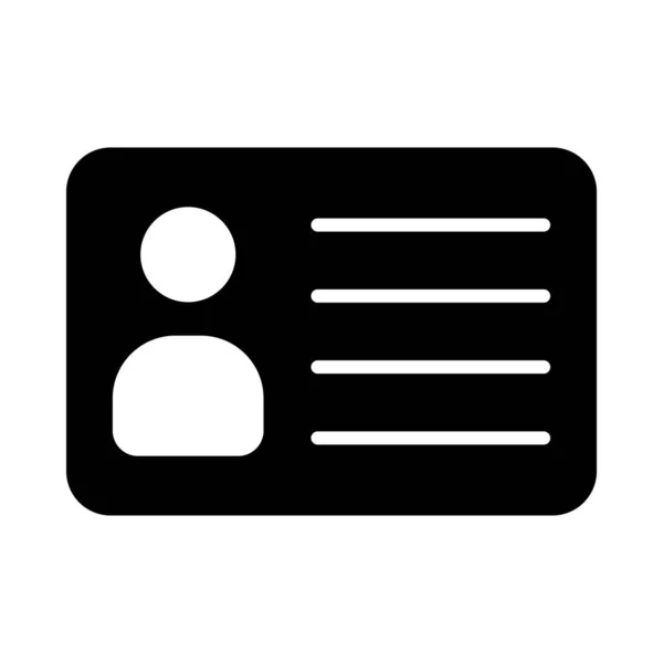 Card Vector Glyph Pictogram Voor Persoonlijk Commercieel Gebruik — Stockvector