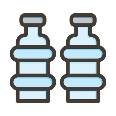 İki Şişe Kalın Çizgi Kişisel ve Ticari Kullanım İçin Renklerle Dolu