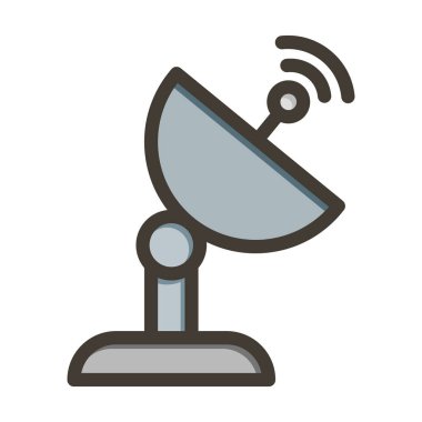 Uydu Tabağı Kalın Çizgisi Kişisel ve Ticari Kullanım İçin Renklerle Dolu