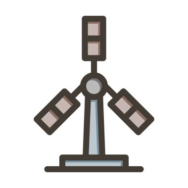 Yel Değirmeni Kalın Çizgisi Kişisel ve Ticari Kullanım İçin Renklerle Dolu