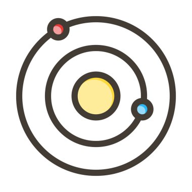 Yörünge Kalın Çizgisi Kişisel ve Ticari Kullanım İçin Renklerle Dolu