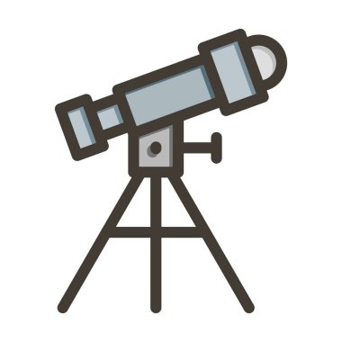 Teleskop Kalın Çizgisi Kişisel ve Ticari Kullanım İçin Renklerle Dolu