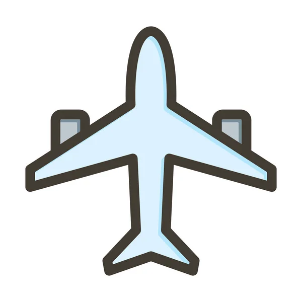 个人和商业用途的飞机载重线填充色 — 图库矢量图片