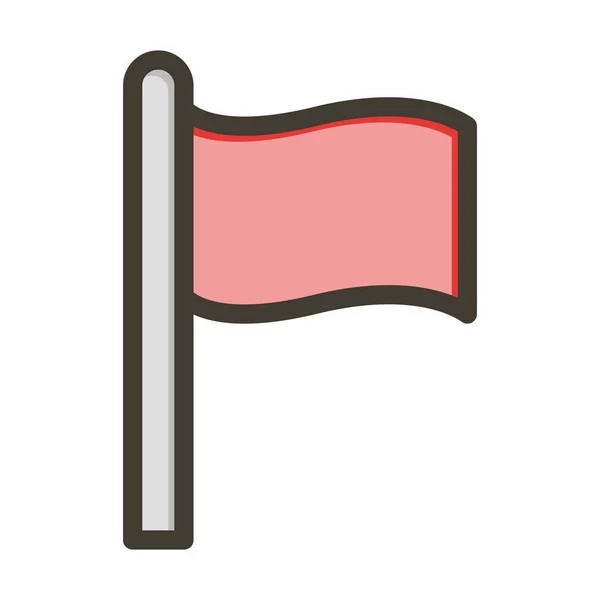 Flaga Gruba Linia Wypełniona Kolorami Użytku Osobistego Handlowego — Wektor stockowy