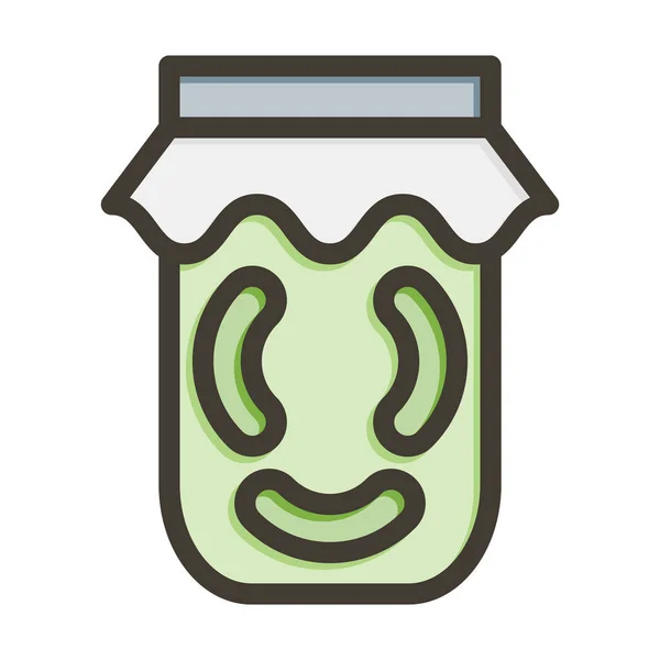 Pickle Silná Linka Plné Barvy Pro Osobní Komerční Použití — Stockový vektor