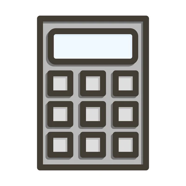 Калькулятор Товста Лінія Заповнені Кольори Особистого Комерційного Використання — стоковий вектор
