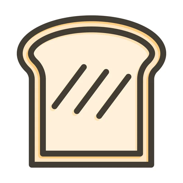 Ψωμί Παχιά Γραμμή Γεμάτη Χρώματα Για Προσωπική Και Εμπορική Χρήση — Διανυσματικό Αρχείο