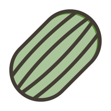 Kül Kabağı Kalın Çizgisi Kişisel ve Ticari Kullanım İçin Renklerle Dolu