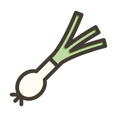 Bahar Soğanı Kalın Çizgisi Kişisel ve Ticari Kullanım İçin Renkleri Doldurdu