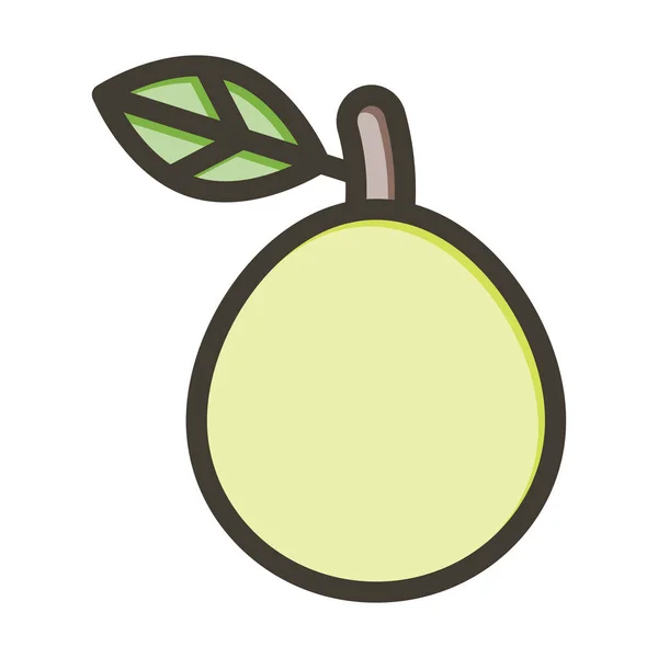 Guava Thick Line Заповнені Кольори Особистого Комерційного Використання — стоковий вектор