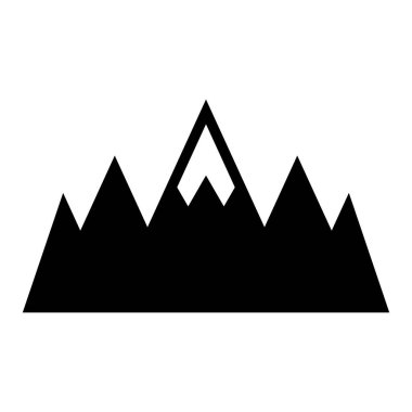 Kişisel ve ticari kullanım için dağ vektörü kabartma simgesi