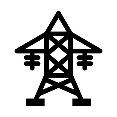 Kişisel ve ticari kullanım için Elektrik Kulesi Vektör Kabartma Simgesi