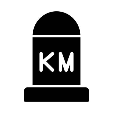 Kişisel ve ticari kullanım için kilometre vektörü kabartma simgesi