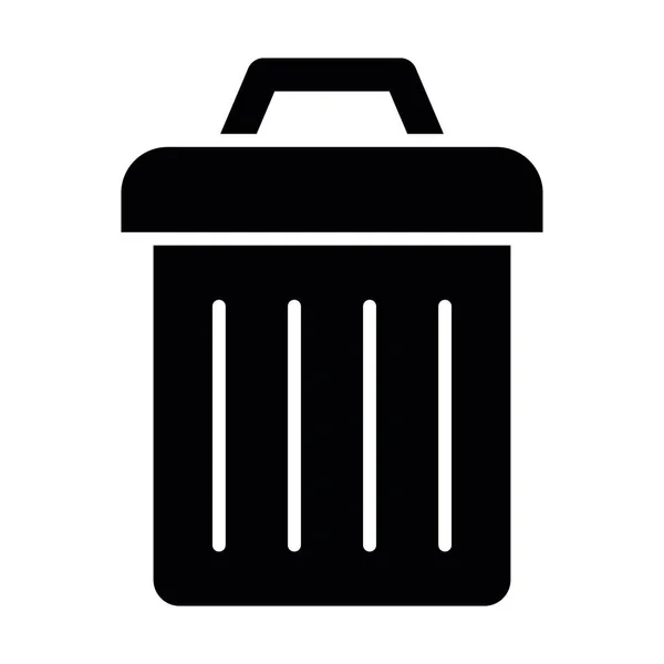 Trash Vector Glyph Icon Personal Commercial Use — Stock Vector