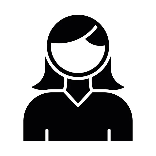 Mujer Vector Glyph Icono Para Uso Personal Comercial — Vector de stock