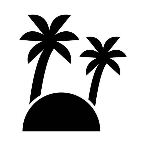 Plam Tree Vector Glyph Icon Für Den Persönlichen Und Kommerziellen — Stockvektor