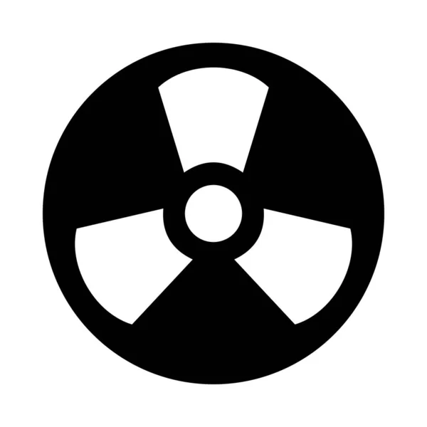 Ikona Wektora Radioaktywności Glif Użytku Osobistego Komercyjnego — Wektor stockowy