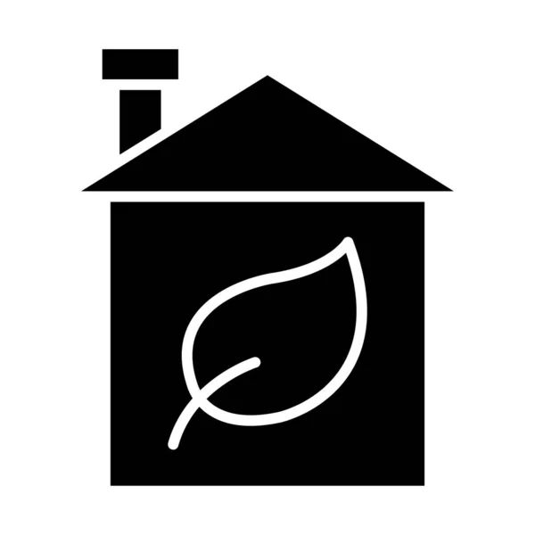 Ícone Glifo Vetor Casa Eco Para Uso Pessoal Comercial —  Vetores de Stock