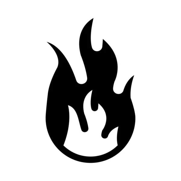 Φωτιά Διάνυσμα Glyph Εικονίδιο Για Προσωπική Και Εμπορική Χρήση — Διανυσματικό Αρχείο