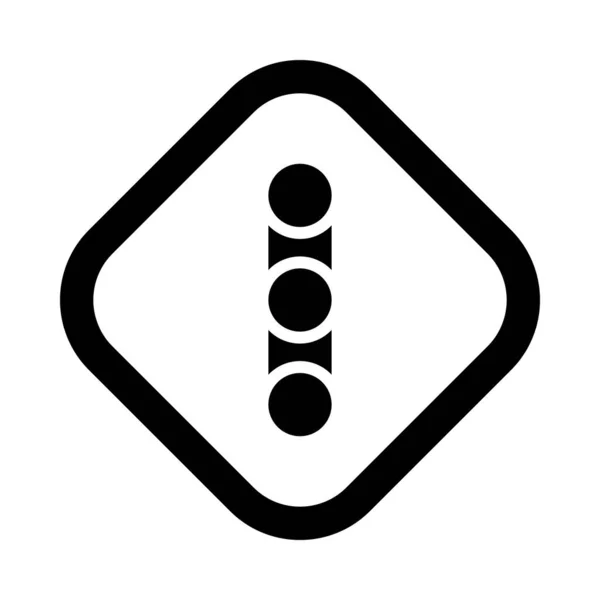 Verkeerslichten Vector Glyph Icon Voor Persoonlijk Commercieel Gebruik — Stockvector