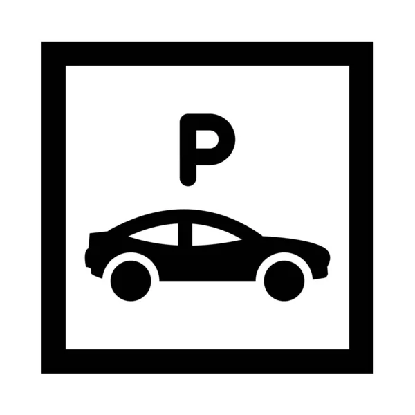 Parkering Vector Glyph Ikon För Personligt Och Kommersiellt Bruk — Stock vektor