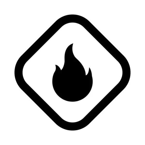 Tűzvektor Glyph Ikon Személyes Kereskedelmi Használatra — Stock Vector