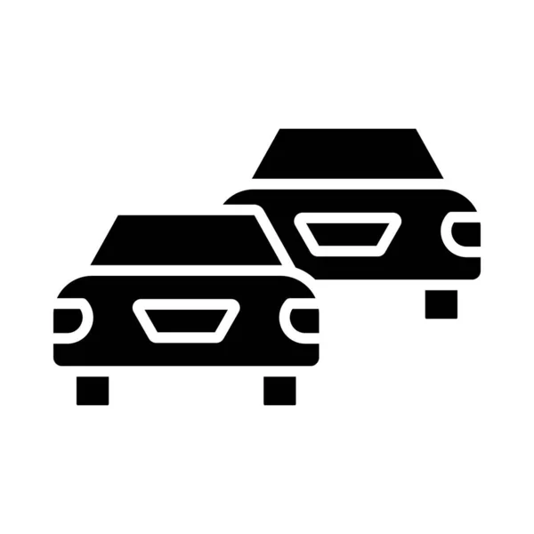 Traffic Jam Vector Glyph Εικονίδιο Για Προσωπική Και Εμπορική Χρήση — Διανυσματικό Αρχείο