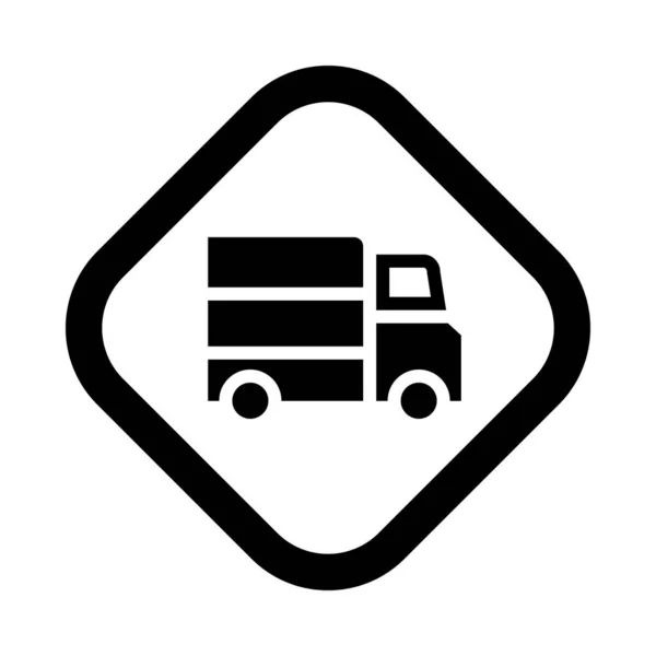 Vrachtwagen Vector Glyph Ikoon Voor Persoonlijk Commercieel Gebruik — Stockvector
