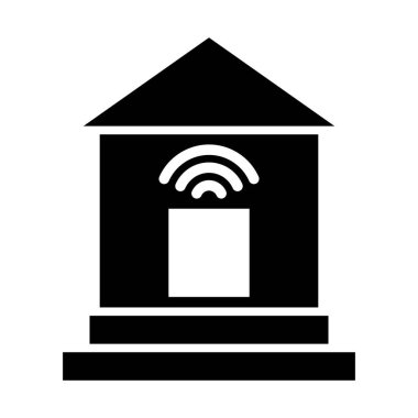 Kişisel ve ticari kullanım için akıllı ev vektörü kabartma simgesi