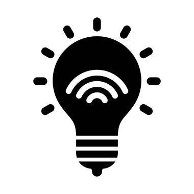 Kişisel ve ticari kullanım için Akıllı Işıklandırma Vektörü Kabartma Simgesi