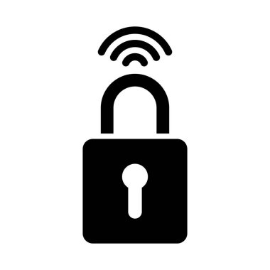 Kişisel ve ticari kullanım için Akıllı Kilit Vektörü Kabartma Simgesi