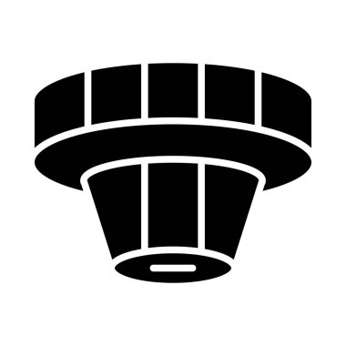 Kişisel ve ticari kullanım için duman dedektörü Glyph Simgesi