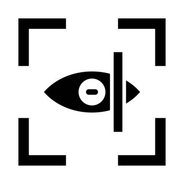 Kişisel ve ticari kullanım için Göz Tarayıcı Vektör Kabartma Simgesi