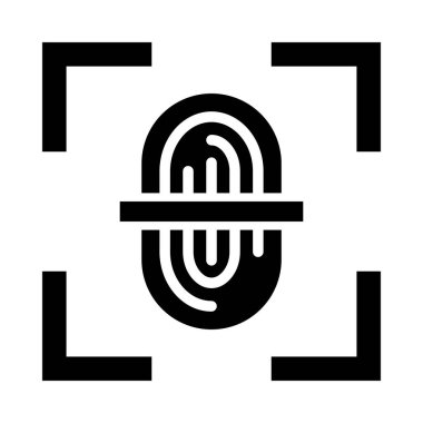 Kişisel ve Ticari Kullanım için Parmak Tarayıcı Vektör Kabartma Simgesi