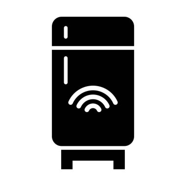 Kişisel ve ticari kullanım için buzdolabı vektörü kabartma simgesi