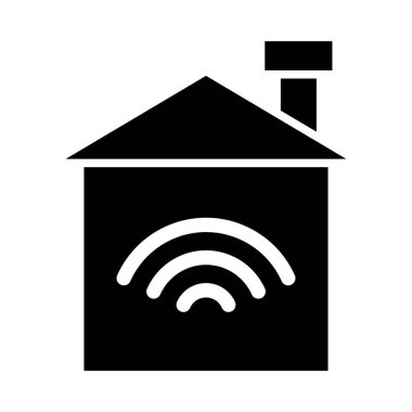 Kişisel ve Ticari Kullanım İçin Ev Otomasyon Vektörü Kabartma Simgesi