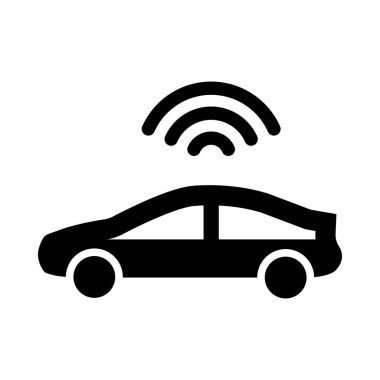 Kişisel ve ticari kullanım için akıllı araba vektörü kabartma simgesi