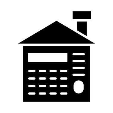 Kişisel ve ticari kullanım için Güvenlik Sistemi Vektörü Glyph Simgesi