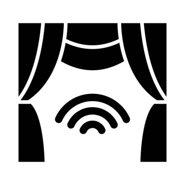 Kişisel ve ticari kullanım için Akıllı Perde Vektör Kabartma Simgesi