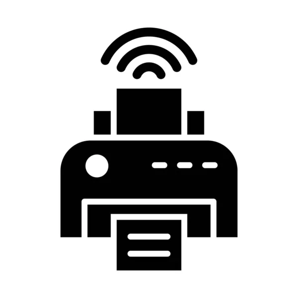Smart Printer Vector Glyph Icon Für Den Persönlichen Und Kommerziellen — Stockvektor